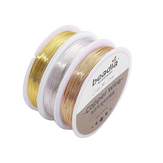 Silver Copper Wire 0.6mm Bead Cord - Image 6