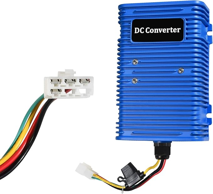 Golf Cart Voltage Reducer, 36 or 48V to 12V DC Converter 30A/350Watt Compatible with EZGO Club Car Yamaha, Universal DC Step Down Converter