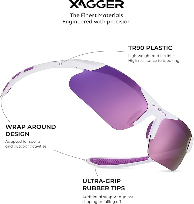 Xagger Kids Youth Polarized Sports Sunglasses for Boys Girls Baseball Softball Glasses TR90 Frame