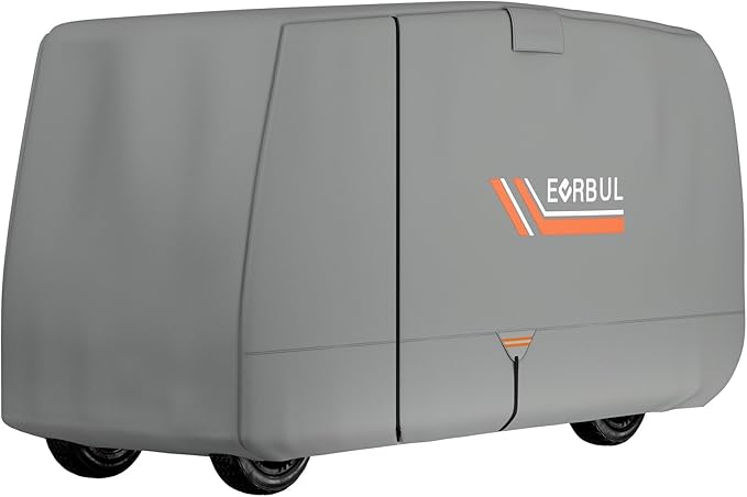 EVRBUL Golf Cart Cover 6/4+2 Passenger Heavy Duty 420D Waterproof Golf Cart Covers with Three Zipper Doors Compatible with EZGO, Club Car, Yamaha Golf Carts, Windproof Sunproof Golf Carts Cover (Gray)