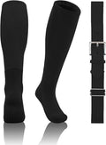 QBK 2T/3T/4T/5T Toddler Baseball Socks And Belt Youth Softball Tee Ball Combo Set for Boy Girl (1 Pairs of Socks & 1 Belt)