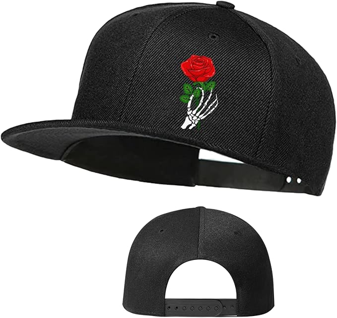 Skateboard Hat Snapback Hats for Men Flat Bill Hats for Boy Adjustable Baseball Cap for Teens Hip Hop Sports