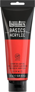 Liquitex BASICS Acrylic Paint, 250ml Tube, Cadmium Red Light Hue by Liquitex