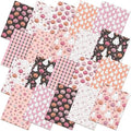 Hahafelt 10 Pcs 18"x22" Pink Halloween Fat Quarter Cute Ghost Fabric Bundle