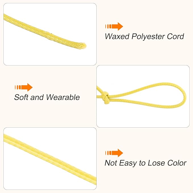 MECCANIXITY Waxed Cord 0.5mm Waxed Polyester Cord 175 Yard Wax String - Image 3