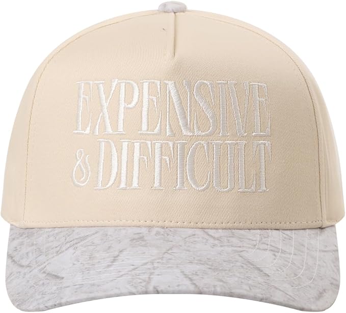 MIRMARU Two-Tone Vintage Canvas Trucker Hats for Men & Women, Adjustable Size Baseball Caps with Trendy Embroidered Design