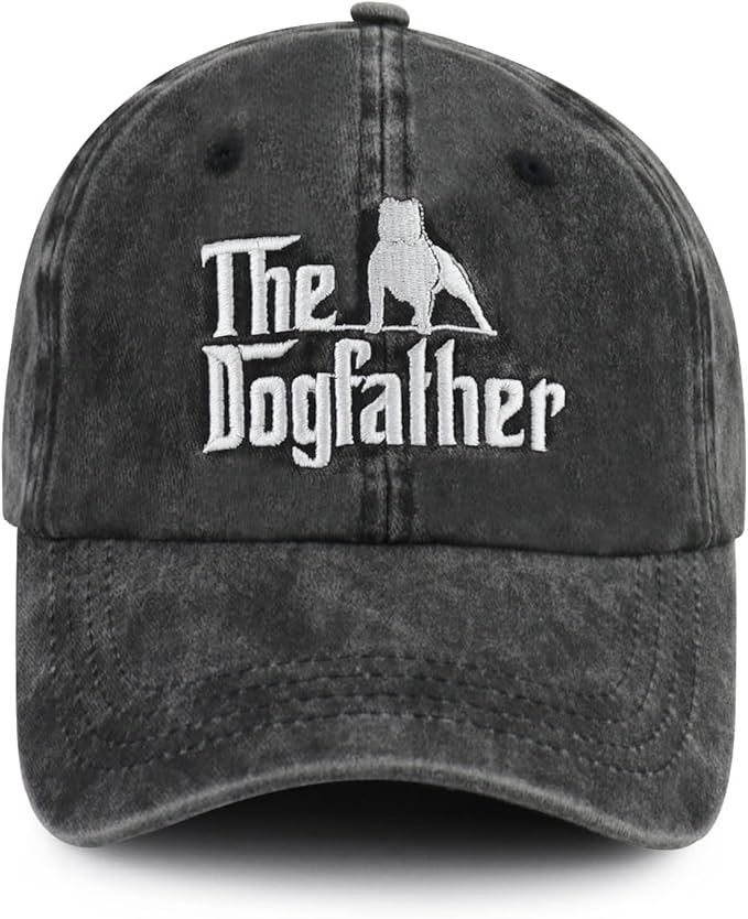 The Rodfather Pugfather Dogfather Grilfather Hats for Men, Adjustable Embroidered Dad Baseball Cap