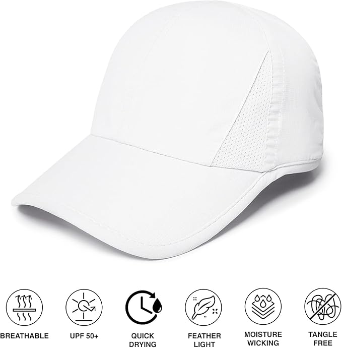 Ponyflo Women’s Ponytail Baseball Cap, Patented Active Feather-Light Hat with Open Back