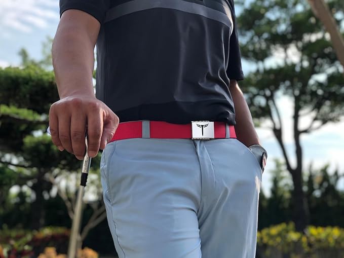 Teeoff 3 Pack Golf Web Belt Reversible Metal Buckle
