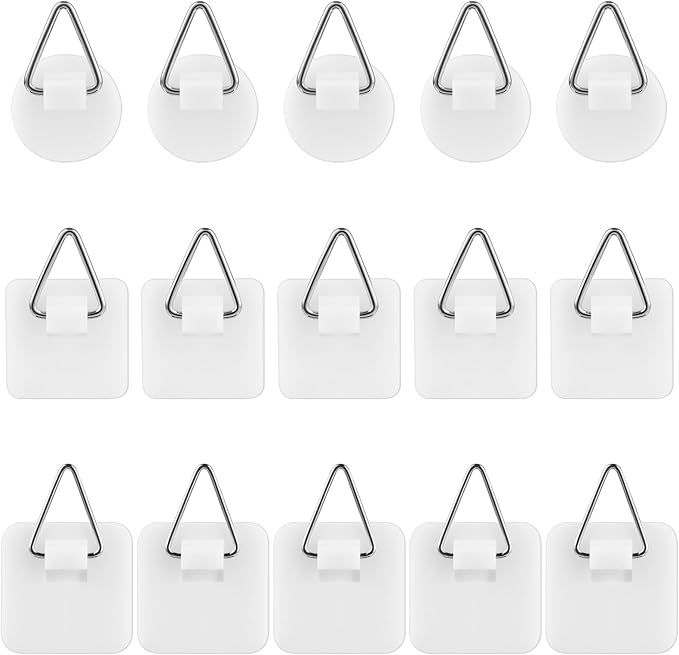 simarro 15PCS Adhesive Picture Hanger, Picture Hanging Hooks Without Nails by simarro