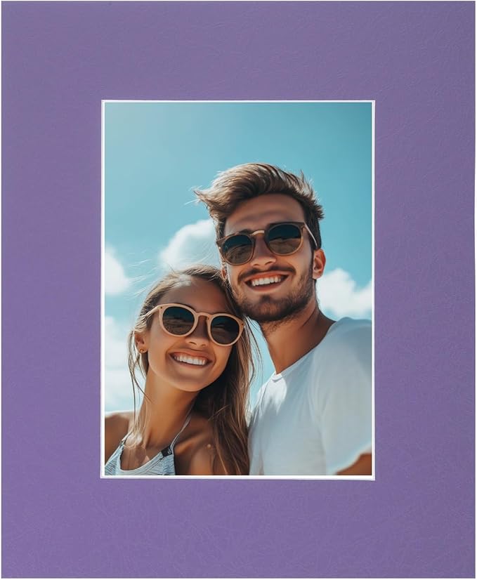 Picture Mats, 8 x 10 for 5 x 7 Pictures Acid Free White Core Bevel Cut Frame by uxcell