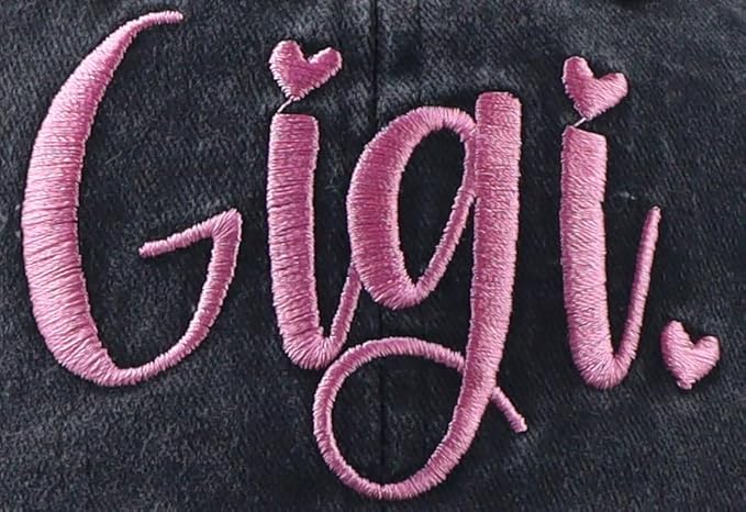 Gigi Mimi Hats for Women, Adjustable Cotton Embroidered Grandma Baseball Cap