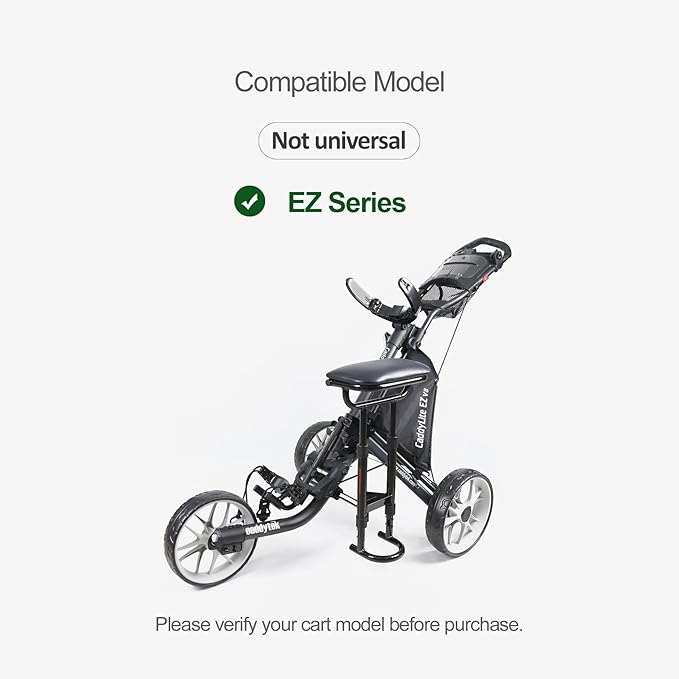 Caddytek Removable Golf Cart Seat, Golf Push Cart Seat, Golf Chair Accessory, Trolly Seat for 3 Wheels and 4 Wheels