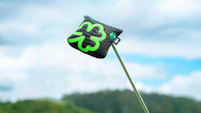 Craftsman Golf Green Lucky Clover Driver Wood Hybrid Headcover Blade Mallet Putter Cover for Scotty Cameron Taylormade Odyssey Also for Custom Version with Your Name Stitched