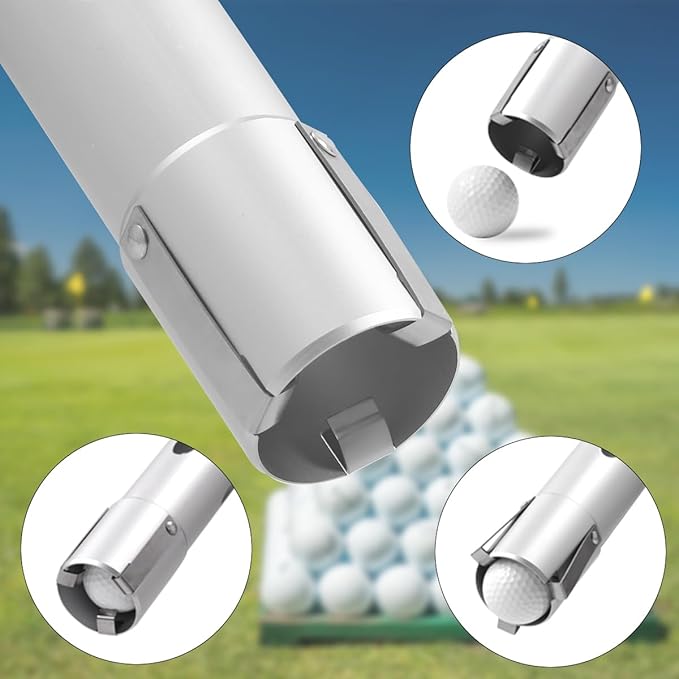 HOW TRUE Golf Ball Shag Bag with Aluminum Handle and Frame | Shag Bag for Golf Balls Golf Ball Retriever | Hold up to 70 Balls