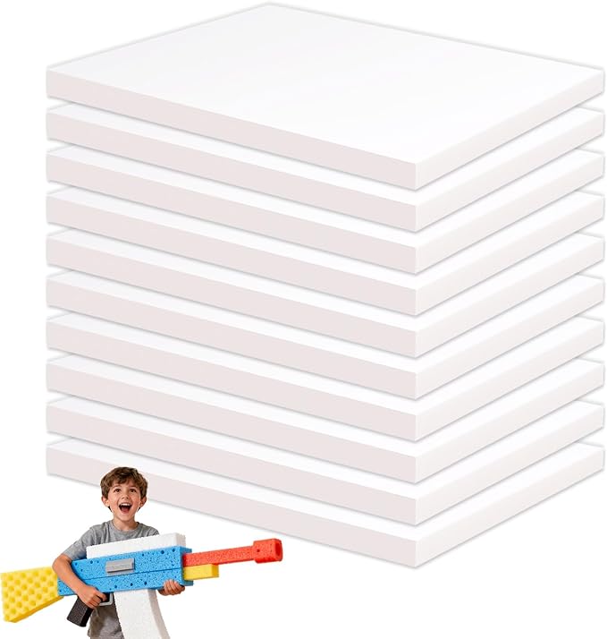 Gvereld High Density XPS Foam Board, 10 Pack 11.7x7.8x0.4in Polystyrene Craft by Unknown