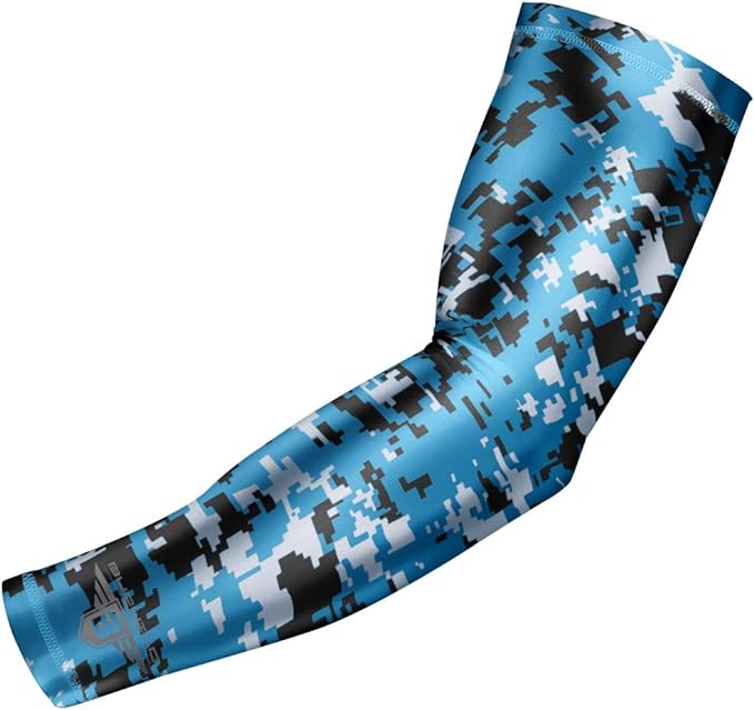 Bucwild Sports Compression Arm Sleeve - Youth & Adult Sizes - Baseball Football Basketball Sports (1 Arm Sleeve)