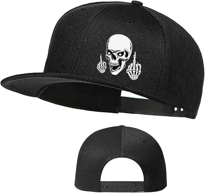 Skateboard Hat Snapback Hats for Men Flat Bill Hats for Boy Adjustable Baseball Cap for Teens Hip Hop Sports
