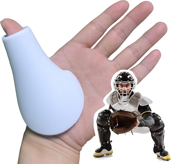 MIPREZT Catcher's Thumb Shield Baseball Thumb Guard 2 Size (Adult & Youth) Baseball & Softball Catchers Thumb Protector for Baseball Catcher Gear Training Aid Catcher Accessories Reduce Sting