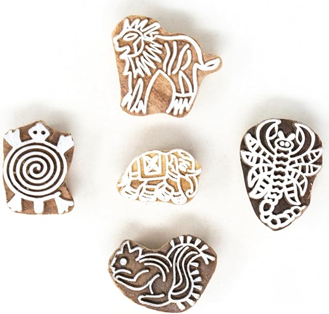 Handcarved Wooden Stamps for Block Printing - Image 2