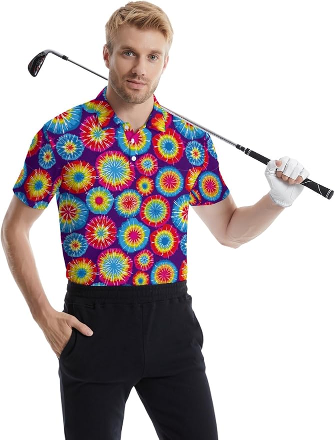 Mens Golf Shirts Golf Polo Shirts for Men Short Sleeve Polo Shirts Golf Gifts