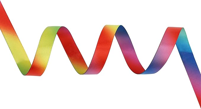 MEEDEE Rainbow Satin Ribbon - Image 3