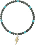 Baseball Necklace for Men 16/18/20 Inch Bling Ice Collection Lightning Bolt Pendant Necklace for Women Rhinestone Clay Beaded Discoball Accessories Gifts for Baseball Team Players Lovers