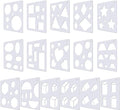 Outus 16 Pieces Kids Drawing Stencils Basic Shape Plastic Drawing Stencil by Outus