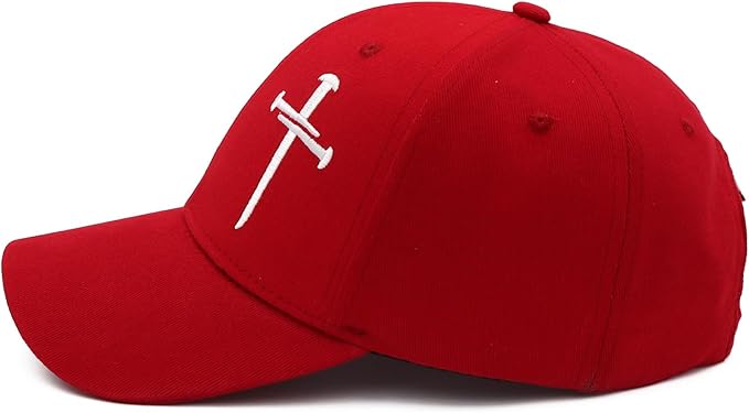 Jesus 3 Nail Cross Adjustable Baseball Cap with American Flag Hats for Men and Women Christian Gifts
