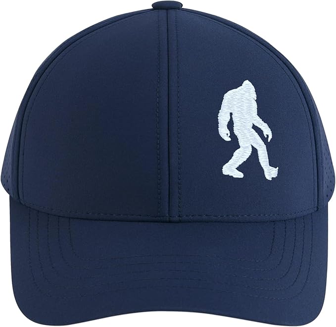 Embroidered Bigfoot Quick Dry Hats for Men and Women with Laser-Cut Mesh & Curved Brim