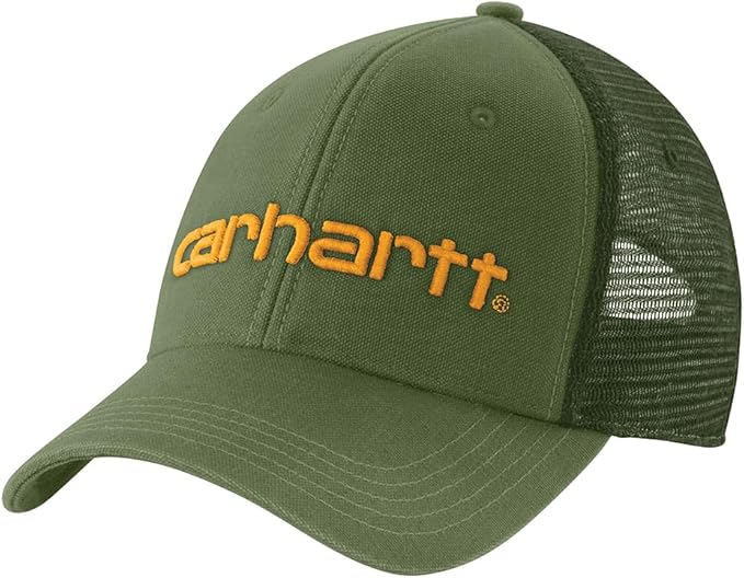 Carhartt Men's Canvas Mesh-Back Logo Graphic Cap