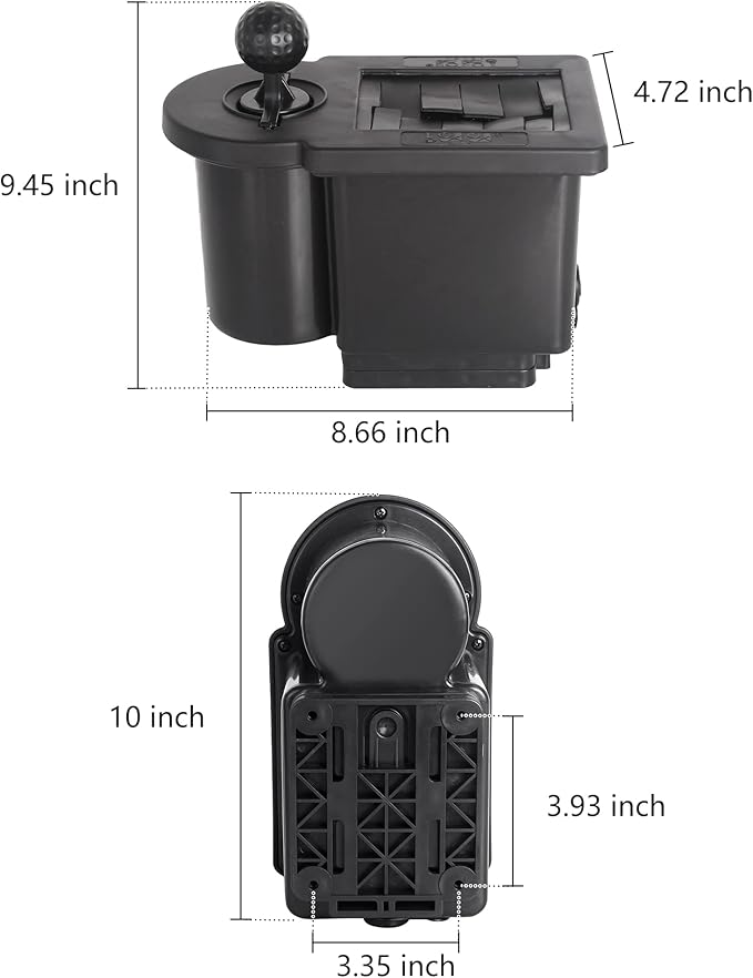 10L0L Golf Cart Ball and Golf Club Head Cleaner/Washer 2-in-1 with Universal Bracket-Removable-Fits EZGO TXT RXV & Club Car DS Precedent & Yamaha Models