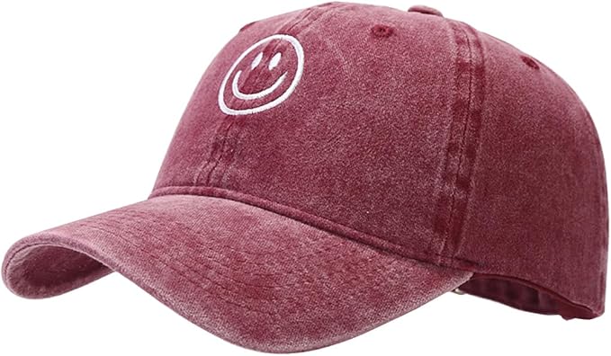 Unisex Basic Solid Baseball Cap Vintage Washed Distress Cotton Low Profile Dad Hat Adjustable Sports Hat