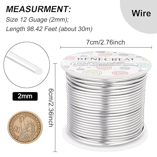 BENECREAT 12 17 18 Guage Aluminum Wire Anodized Jewelry Craft Making Beading - Image 2