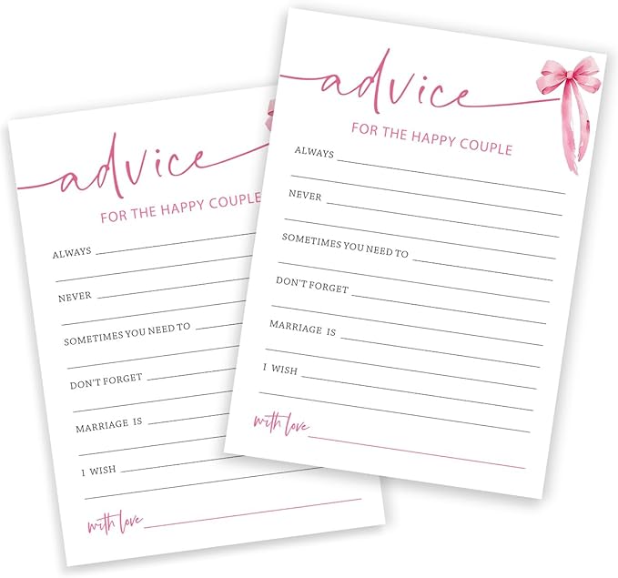 Bridal Shower Games Cards, Advice by Wybgno