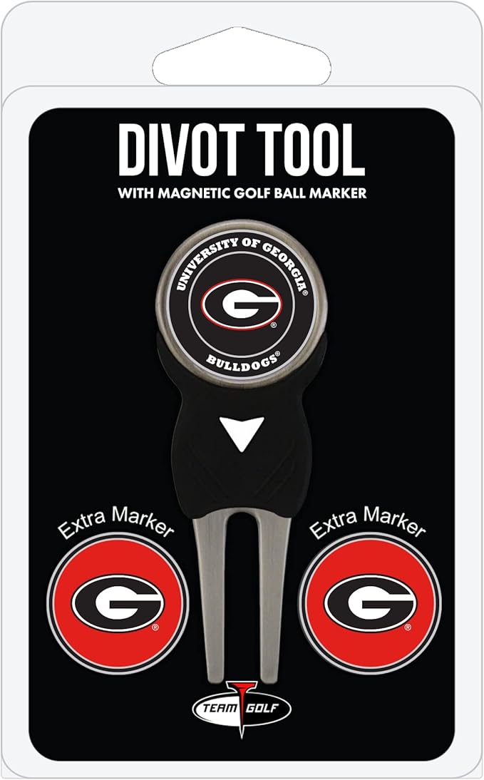Team Golf NCAA Unisex-Adult Team Golf NCAA Divot Tool with 3 Golf Ball Markers Pack, Markers are Removable Magnetic Double-Sided Enamel