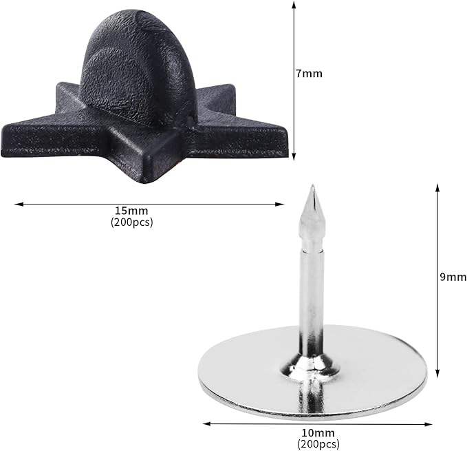 200pcs Black Rubber Pin Backs - Image 2
