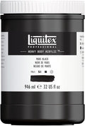 Liquitex Professional Heavy Body Acrylic Paint, 32-oz Pot, Mars Black by Liquitex