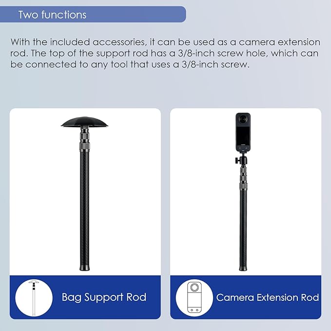 Carbon Fiber Golf Travel Bag Support Rod - Thick Anti-Impact Cover and Lightweight Travel Golf Bag Support Pole, Golf Club Travel Protection Kit