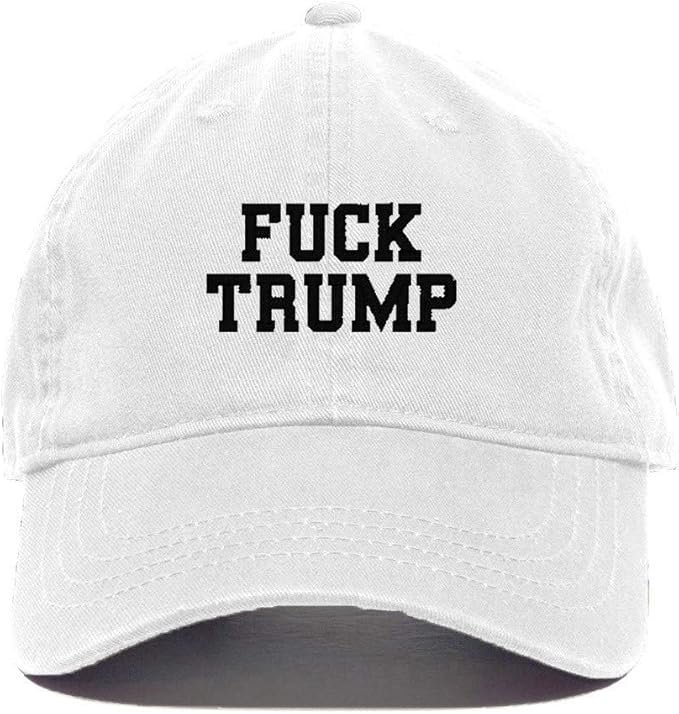 DSGN By DNA Fuck Trump Embroidered Baseball Cap Cotton Adjustable Dad Hat
