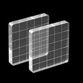 2Pcs Clear Stamp Blocks Set, 2 x 2 Inch Square Acrylic Blocks by QIMOO