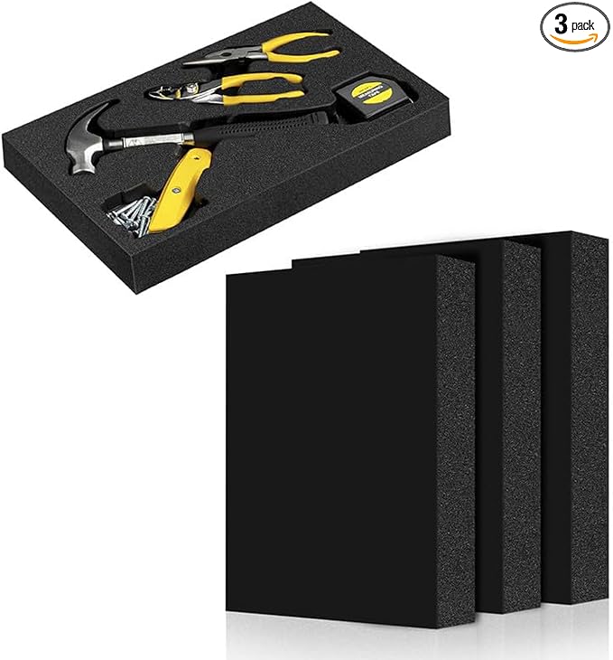 3 Pcs 16 x 12 x 2 Inches Foam Inserts by FAMOPLAY