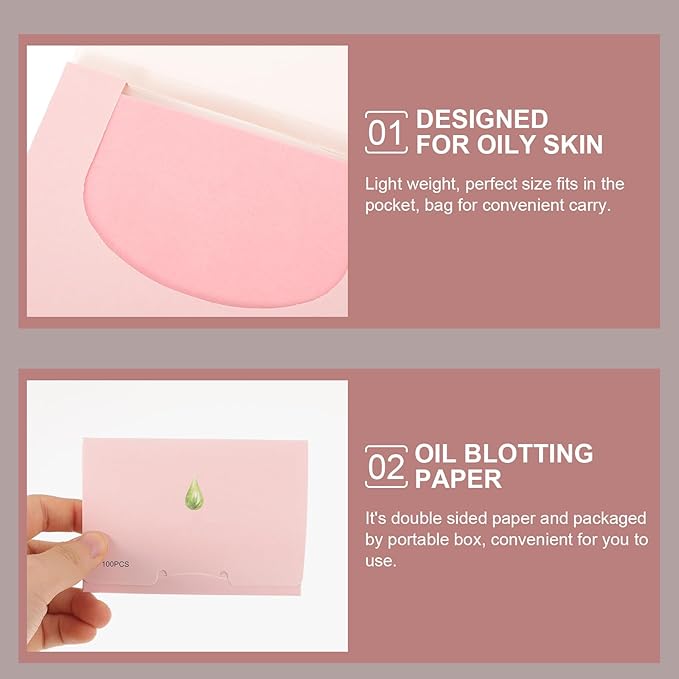 300pcs Sheets makeup blotting paper face wipes oil absorbing paper facial oil - Image 5