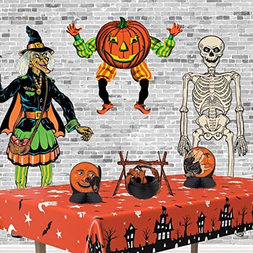 Beistle 2-Pack Vintage Halloween Jointed Goblins, Fall Pumpkin Wall Decorations, Classic Spooky Décor for Haunted Houses and Seasonal Displays, 30”