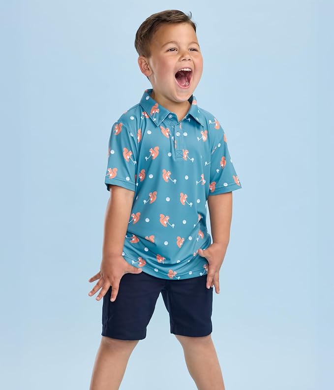 Tipsy Elves Kids and Toddlers Golf Shirts - Athletic Comfort Fit with Quick Dry Material
