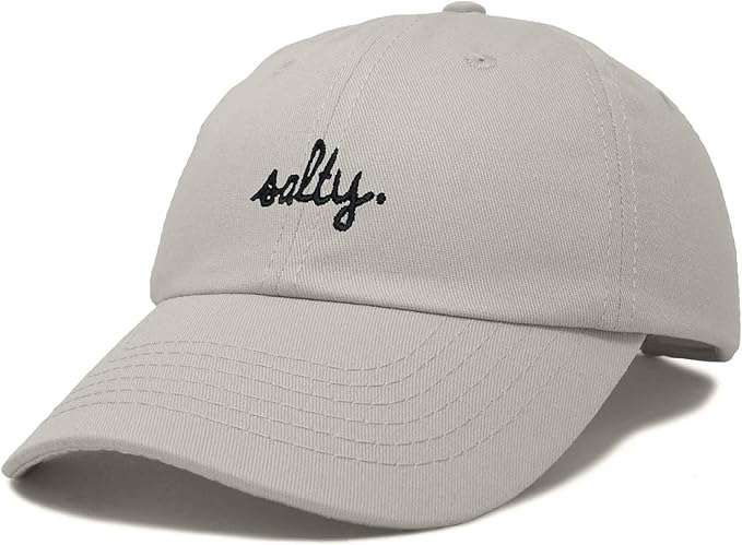 DALIX Salty Embroidered Cotton Beach Baseball Cap Adjustable Dad Hat Womens