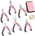 COMOWARE 6-Piece Mini Pliers Set, Needle Nose, Long Nose, Bent Nose, End by COMOWARE