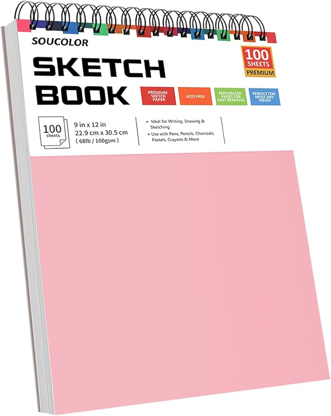 Soucolor 9"x12" Sketch Book 2-Pack: Halloween & Christmas Art Supplies - Image 3
