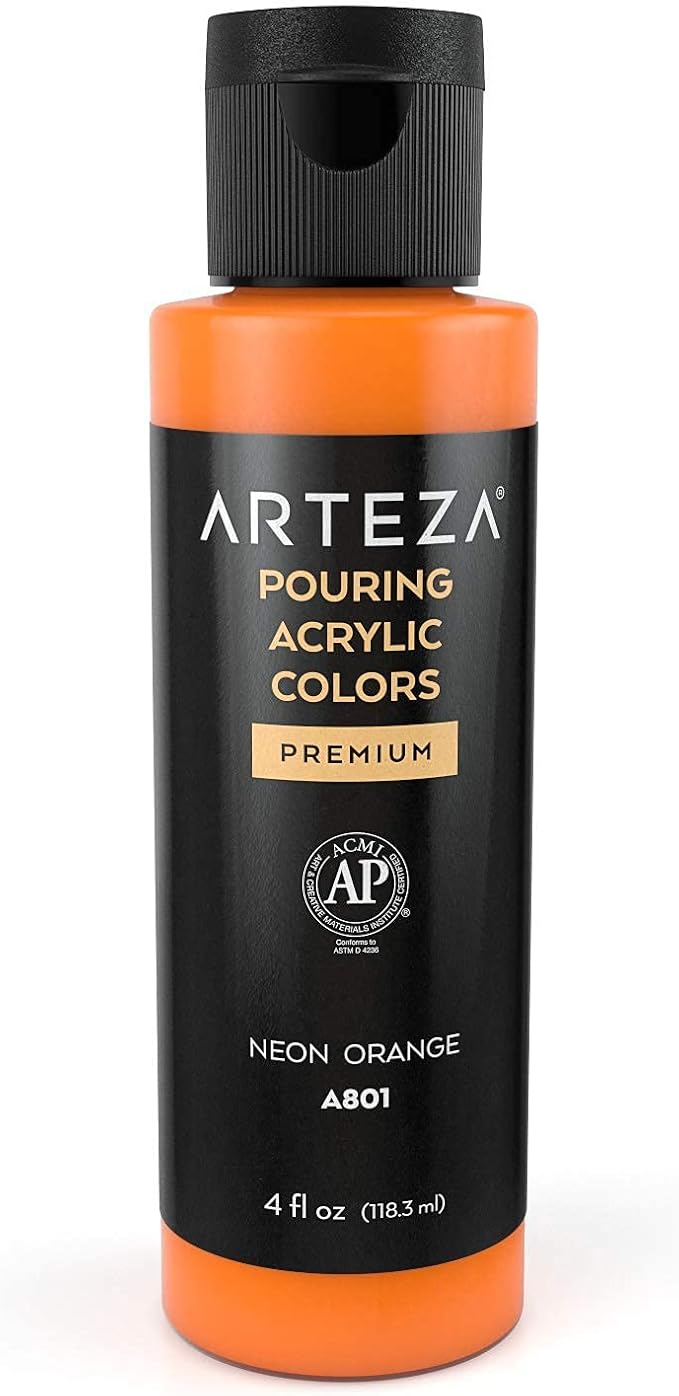 ARTEZA Acrylic Pouring Paint Set, 4 Orchid Colors, 4 oz Bottles, High-Flow Paint - Image 4