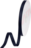 VATIN Double Face Deep Navy Blue Satin Ribbon 3/8" Continuous 50 Yards by VATIN